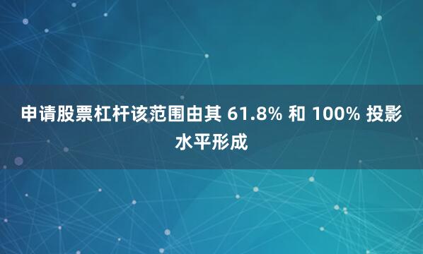申请股票杠杆该范围由其 61.8% 和 100% 投影水平形成