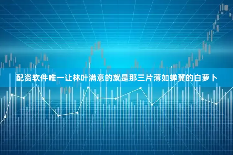 配资软件唯一让林叶满意的就是那三片薄如蝉翼的白萝卜